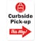 Signmission Public Safety, 7" Height, Decal, 10" X 7", Curbside Pick-up This Way Right Arrow OS-NS-D-710-25561 - alternate 1